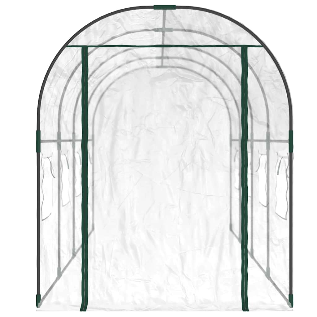 Serra Trasparente 160x400x190 cm PVC Acciaio Verniciato Polvere