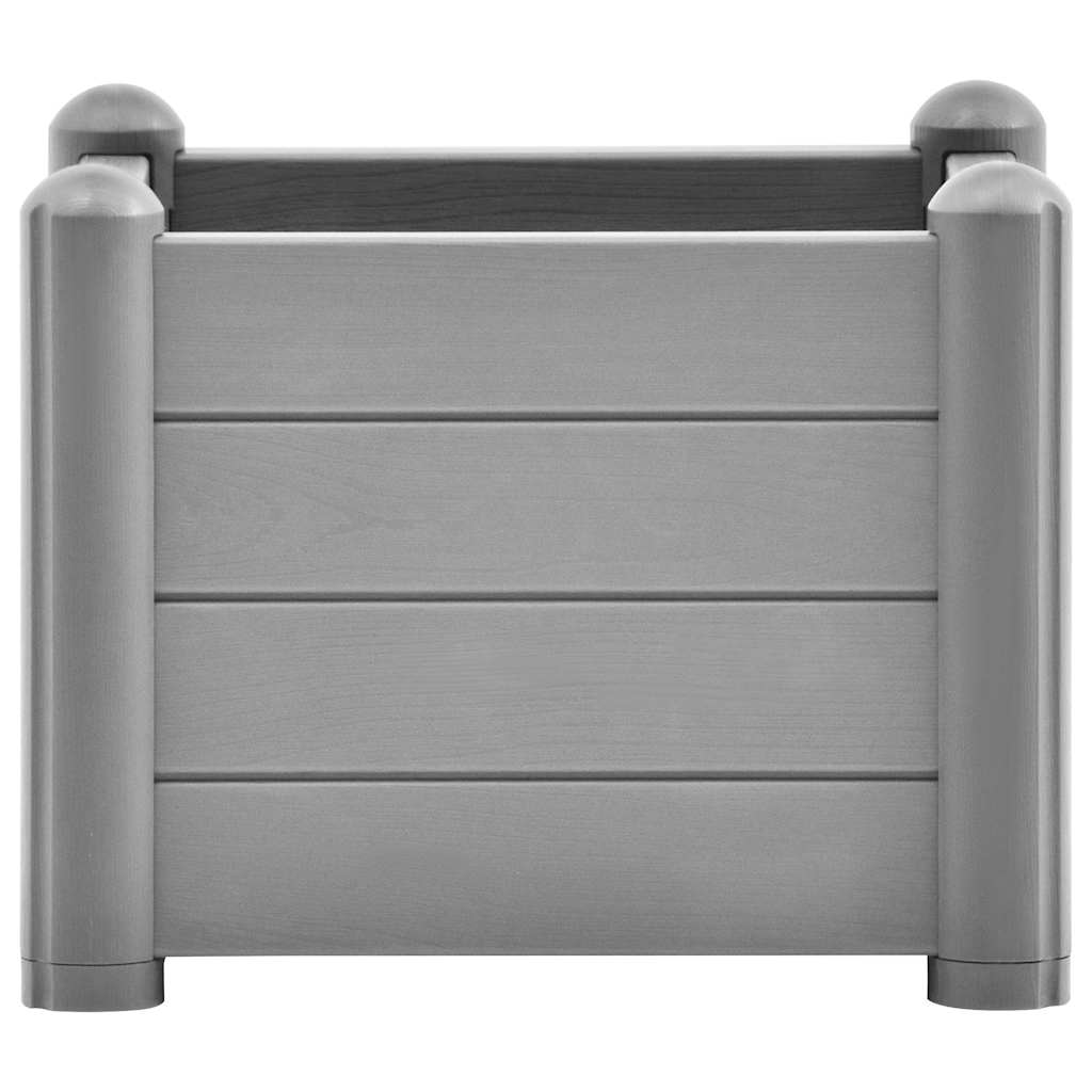 Letto Rialzato da Giardino in PP Grigio Pietra 43x43x35 cm