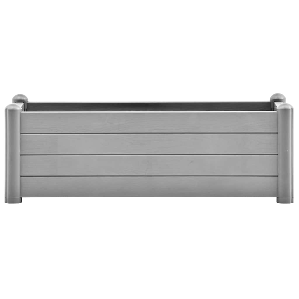 Letto Rialzato da Giardino in PP Grigio Pietra 100x43x35 cm