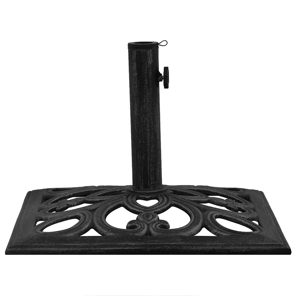 Base per Ombrellone Nera 47x47x33 cm in Ghisa