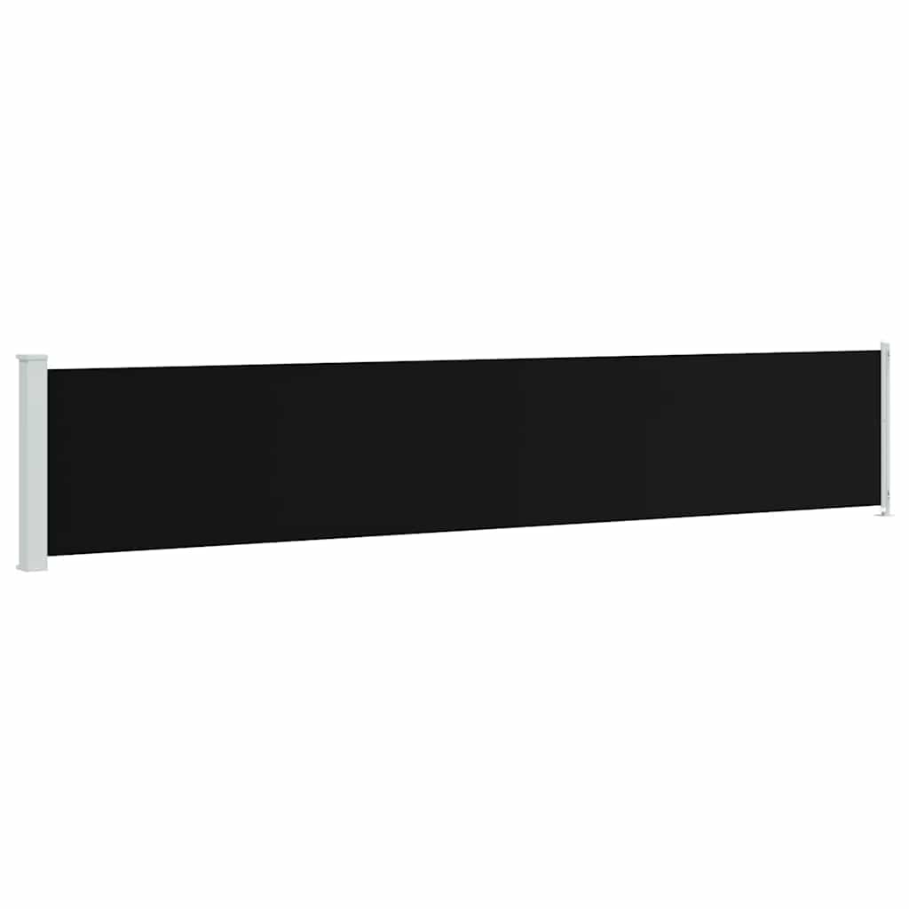 Tenda Laterale Retrattile per Patio 117x614 cm Nera