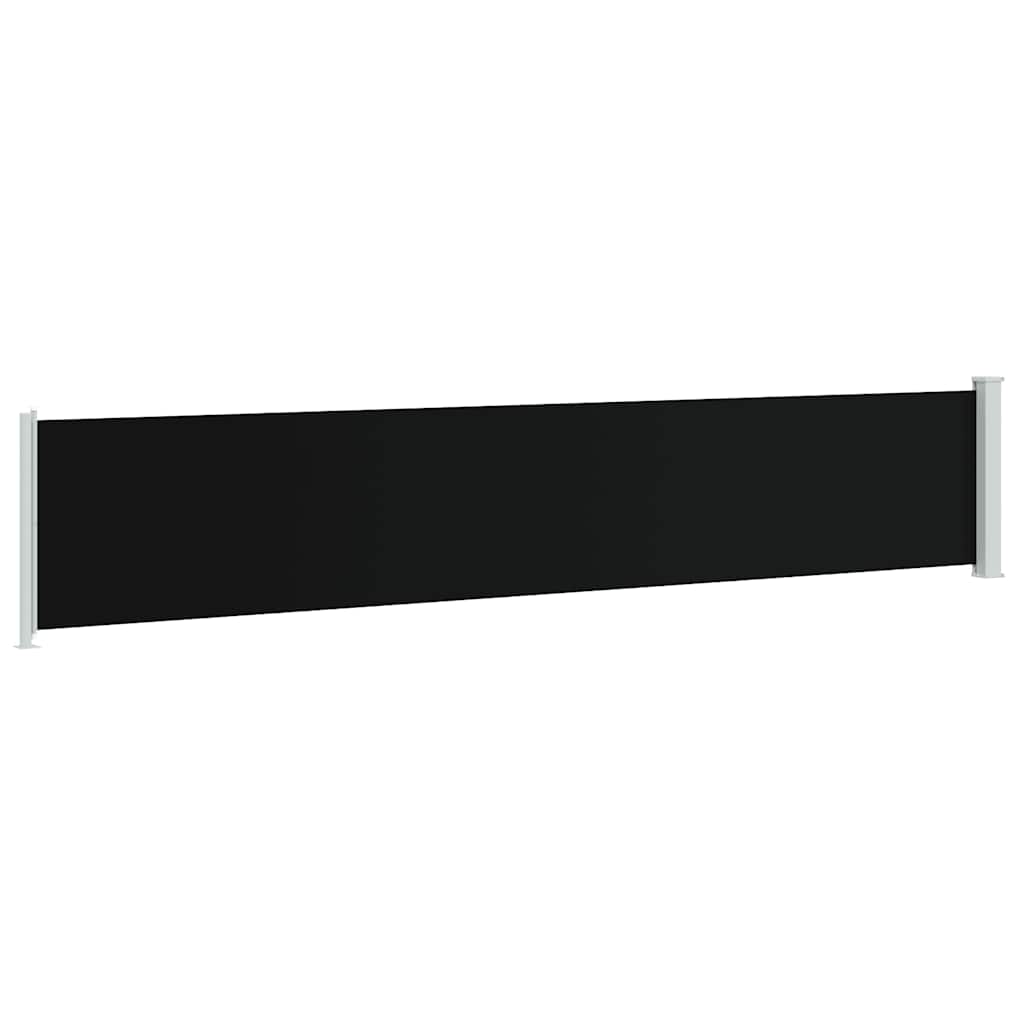 Tenda Laterale Retrattile per Patio 117x614 cm Nera