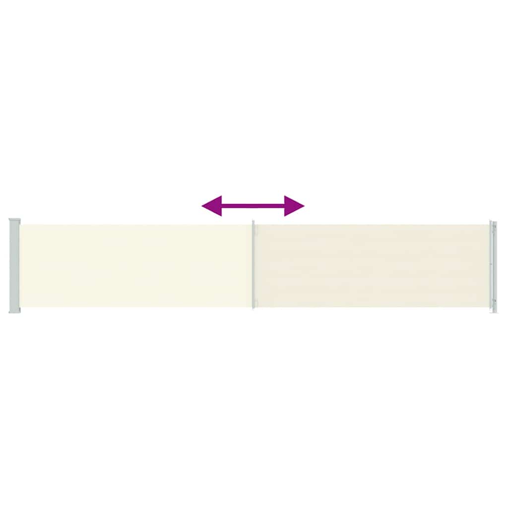 Tenda Laterale Retrattile per Patio 117x614 cm Crema