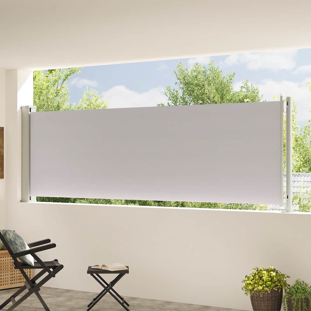 Tenda Laterale Retrattile per Patio 117x614 cm Grigia
