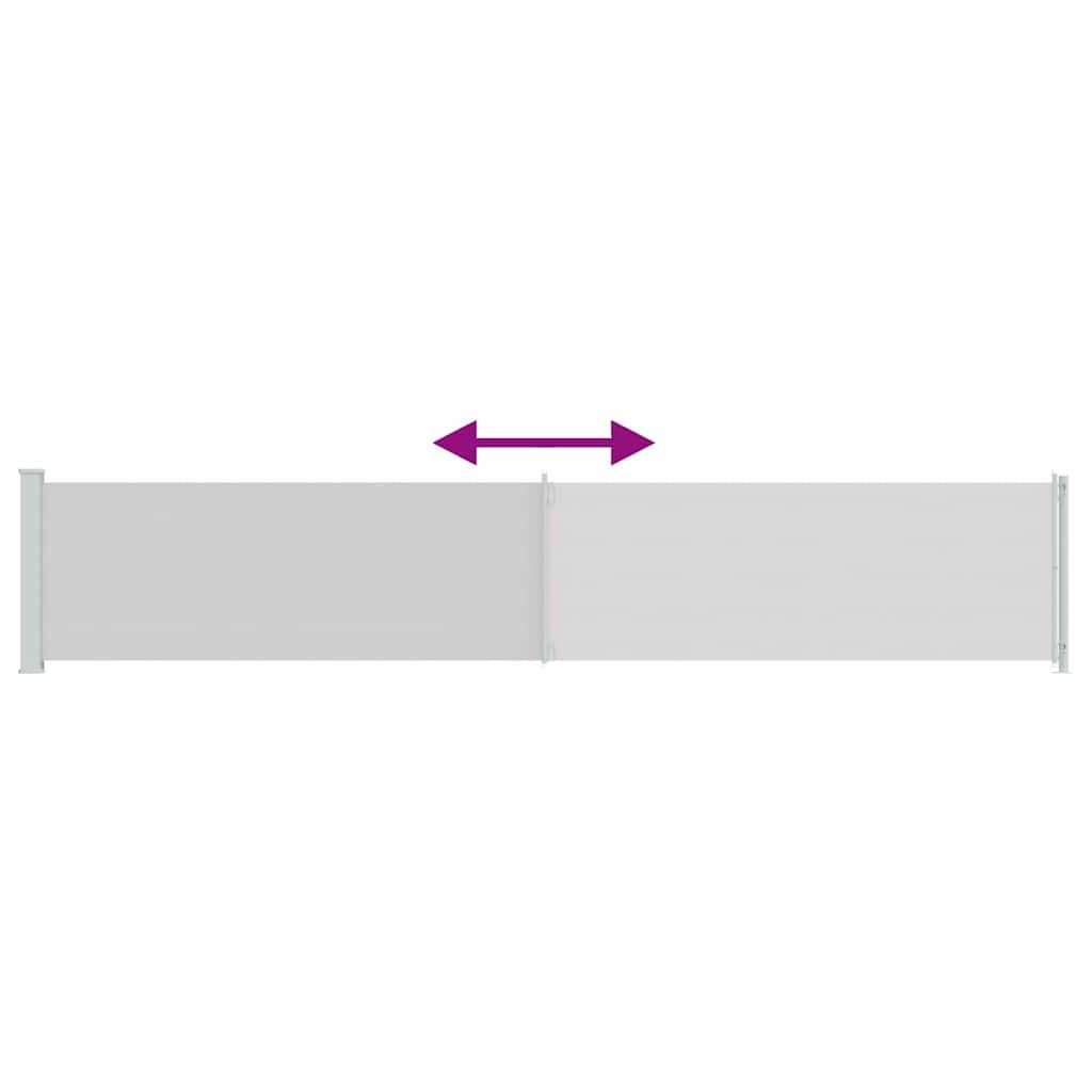 Tenda Laterale Retrattile per Patio 117x614 cm Grigia
