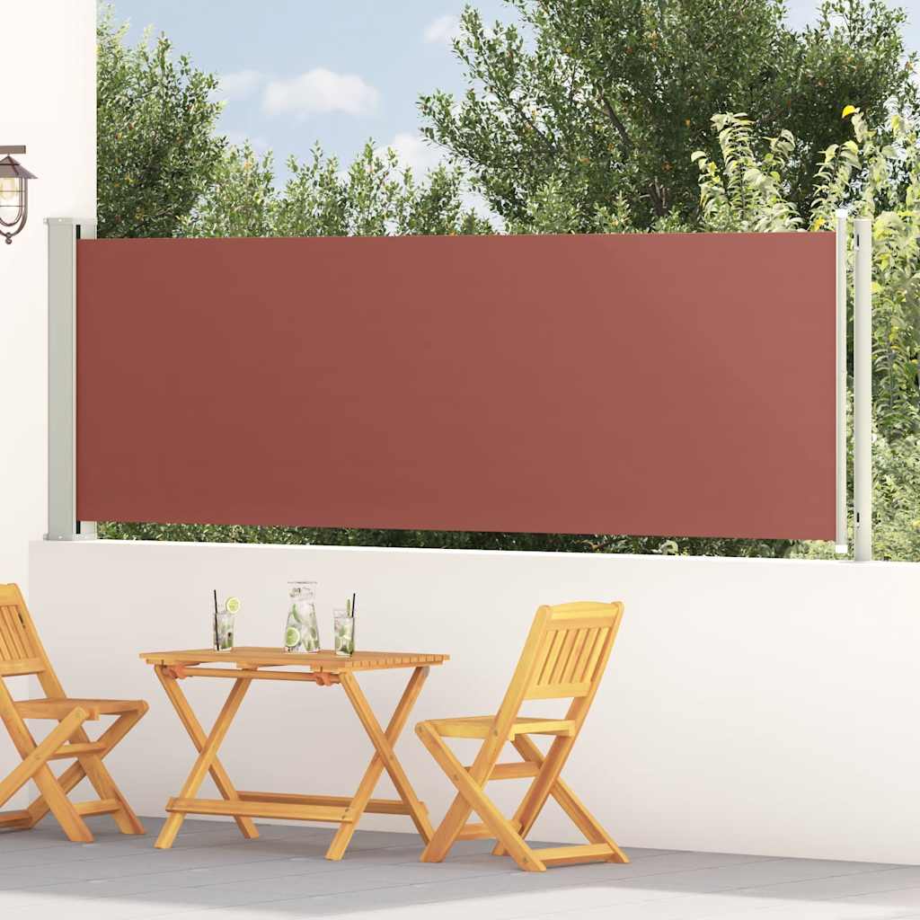 Tenda Laterale Retrattile per Patio 117x614 cm Marrone