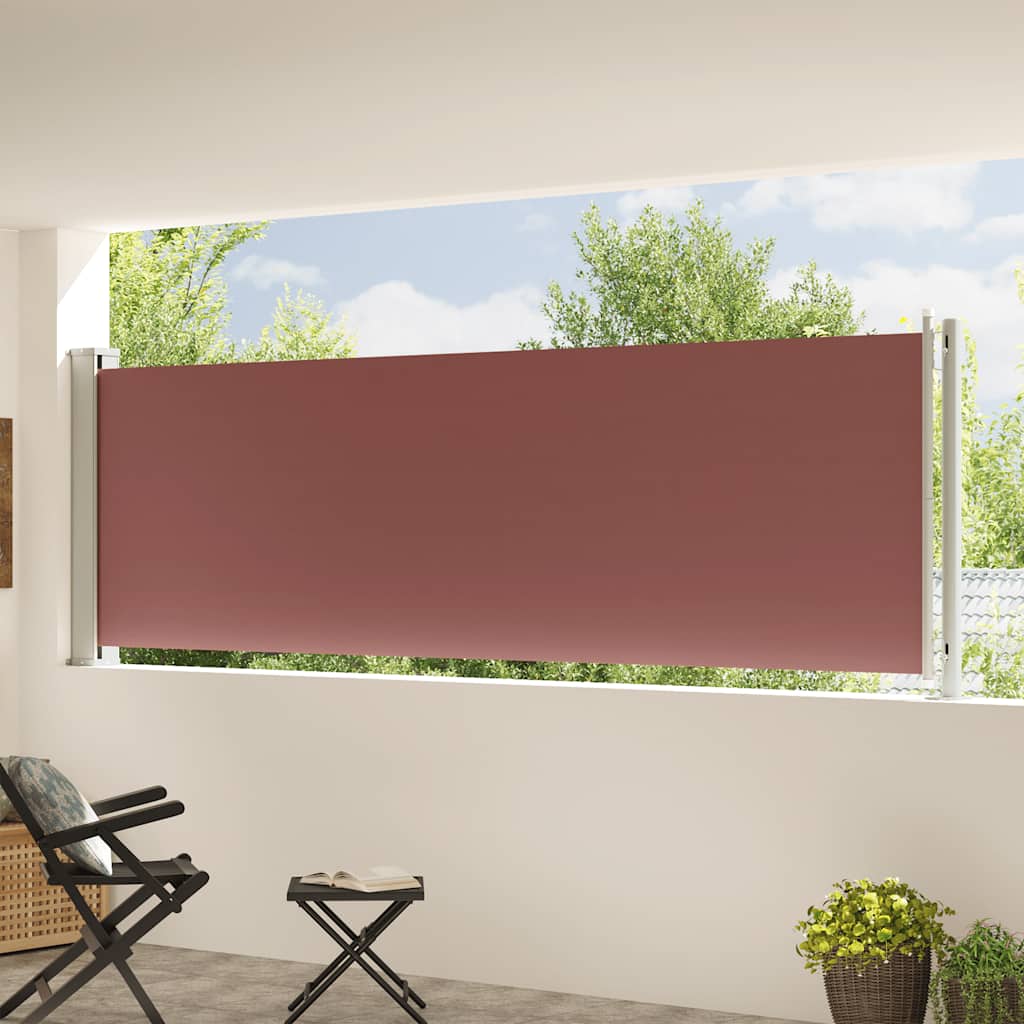 Tenda Laterale Retrattile per Patio 117x614 cm Marrone