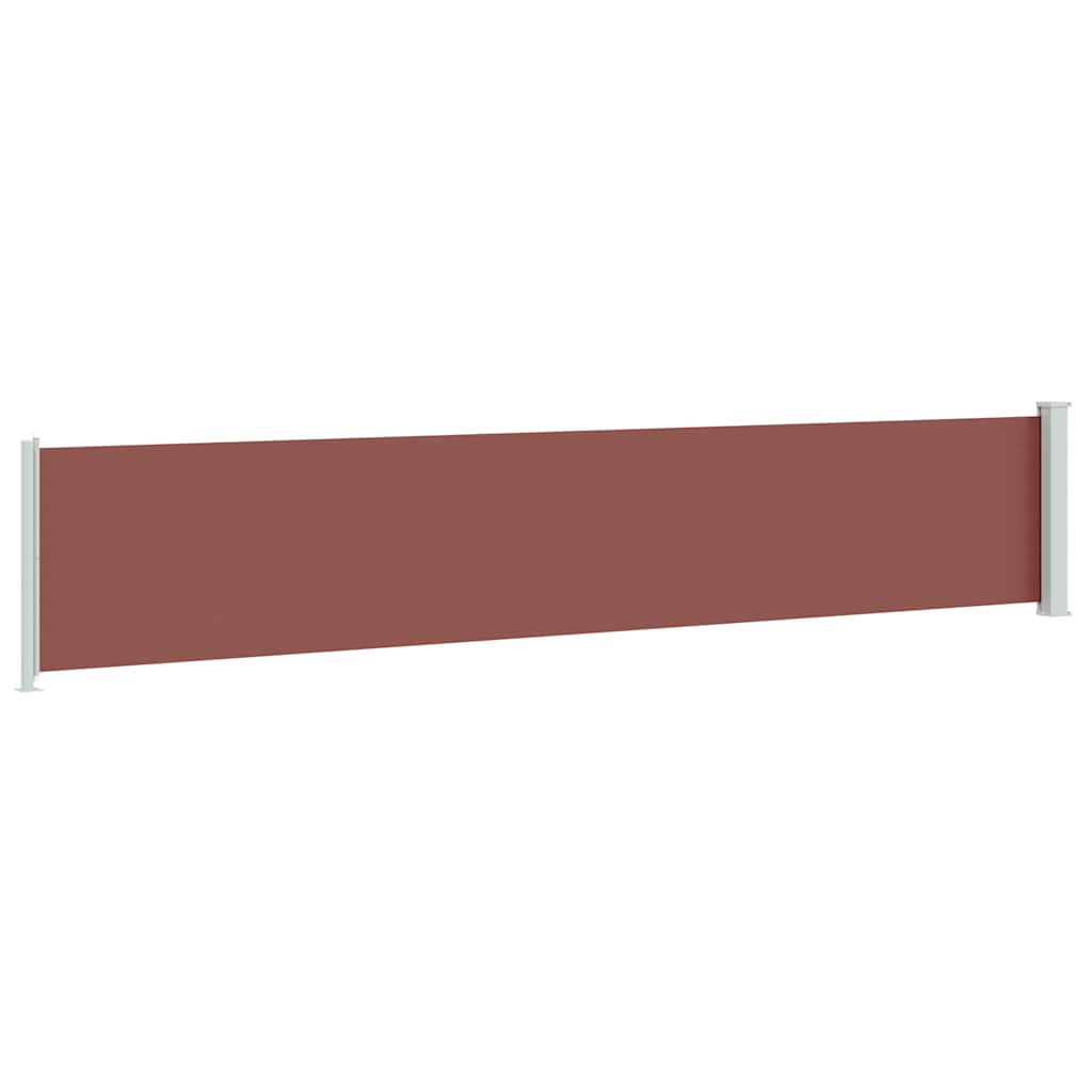 Tenda Laterale Retrattile per Patio 117x614 cm Marrone