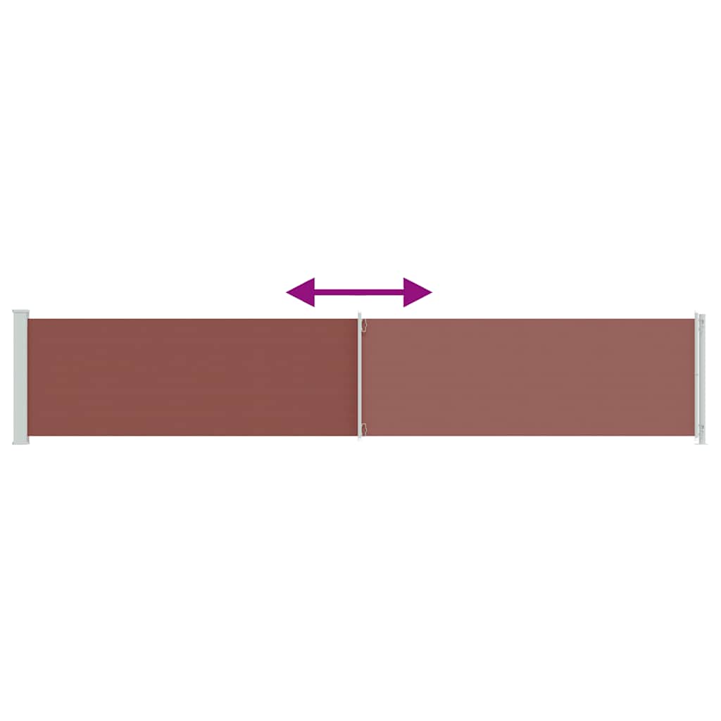 Tenda Laterale Retrattile per Patio 117x614 cm Marrone