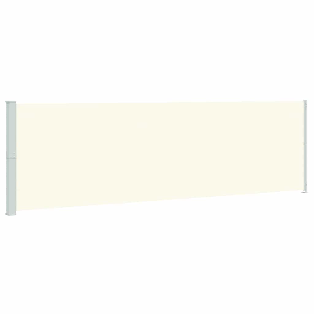 Tenda da Sole Laterale Retrattile per Patio 180x614 cm Crema
