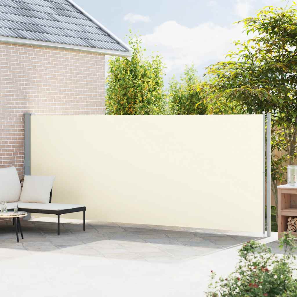 Tenda da Sole Laterale Retrattile per Patio 180x614 cm Crema