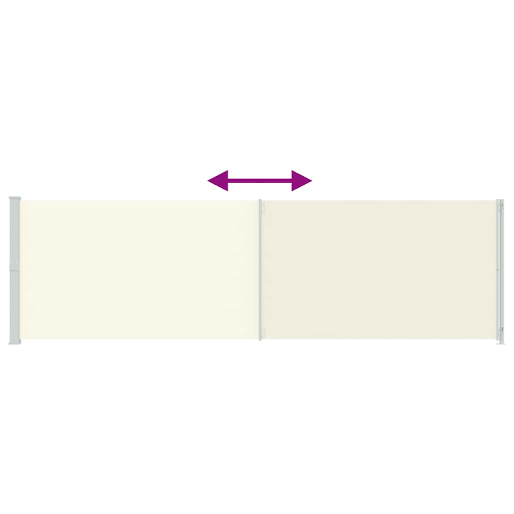 Tenda da Sole Laterale Retrattile per Patio 180x614 cm Crema