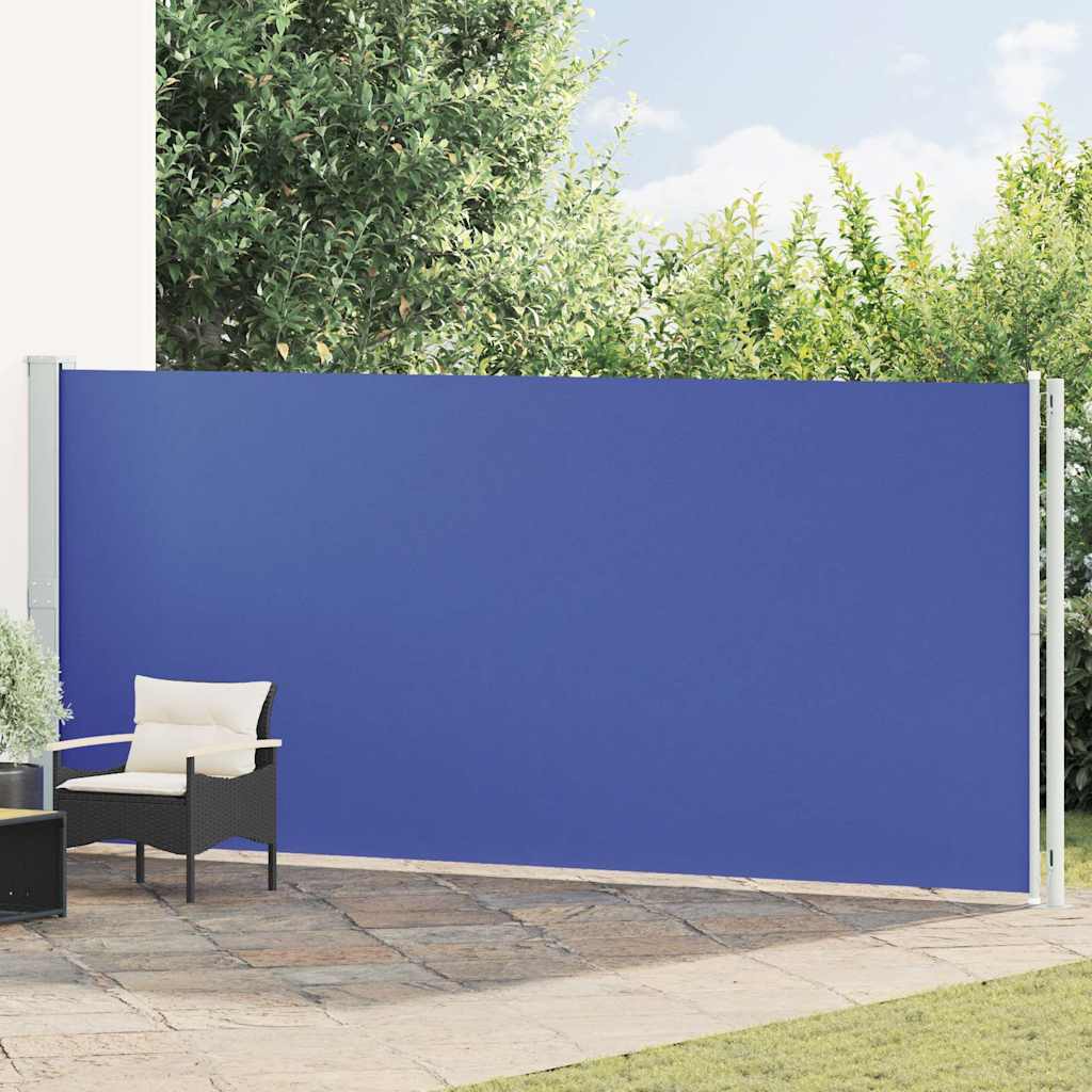Tenda da Sole Laterale Retrattile per Patio 180x600 cm Blu