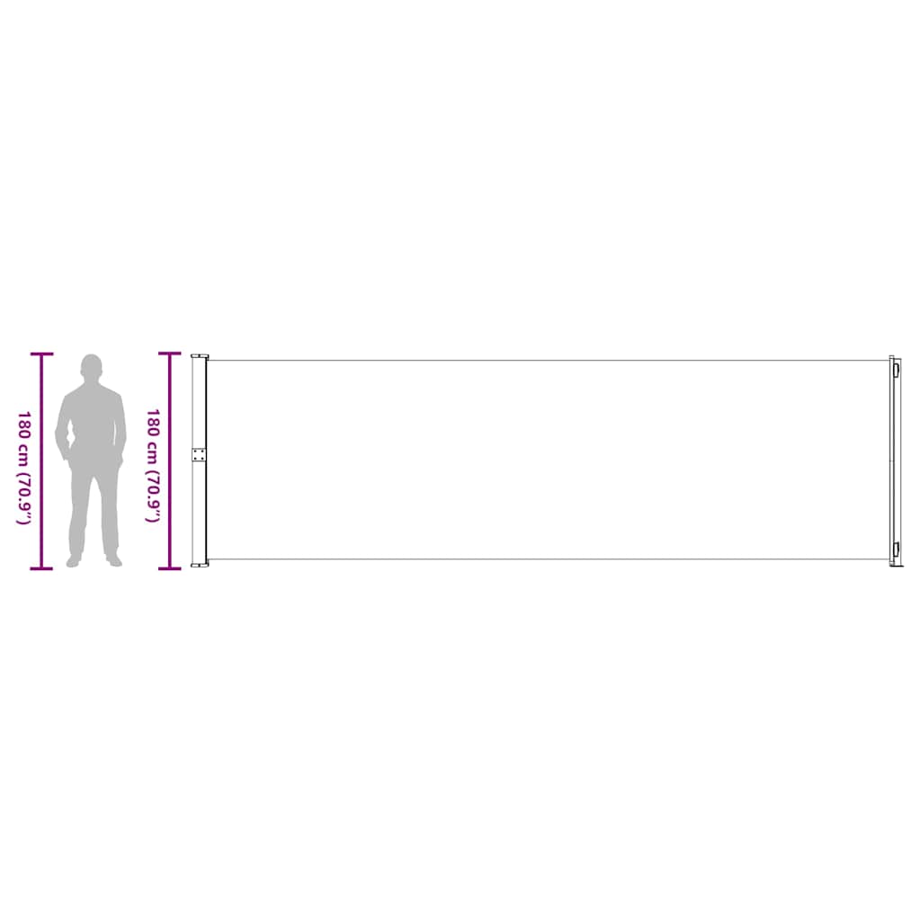 Tenda da Sole Laterale Retrattile per Patio 180x600 cm Blu