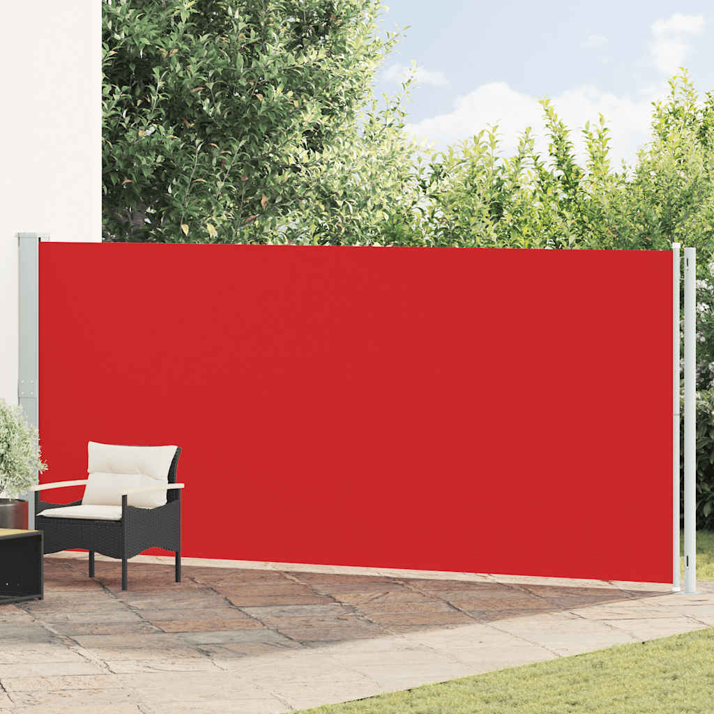 Tenda da Sole Laterale Retrattile per Patio 180x600 cm Rossa