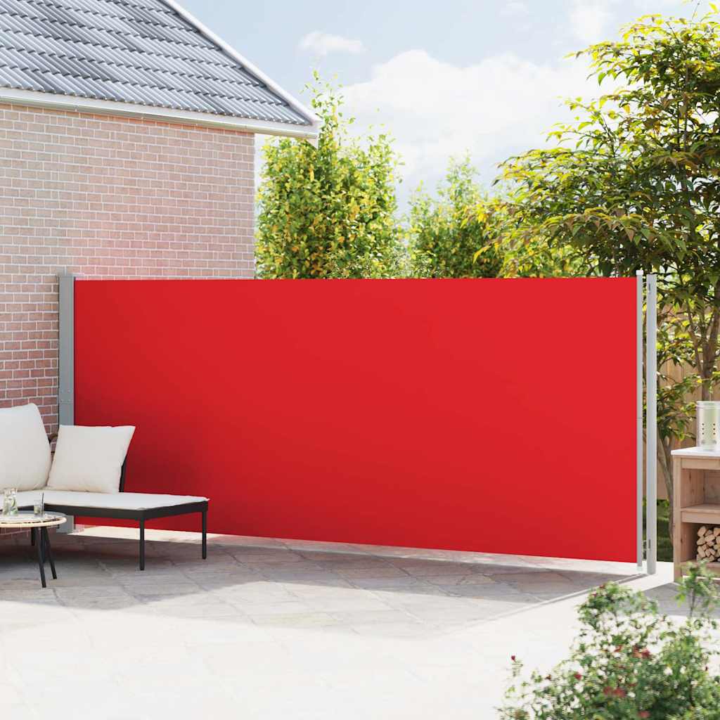 Tenda da Sole Laterale Retrattile per Patio 180x600 cm Rossa