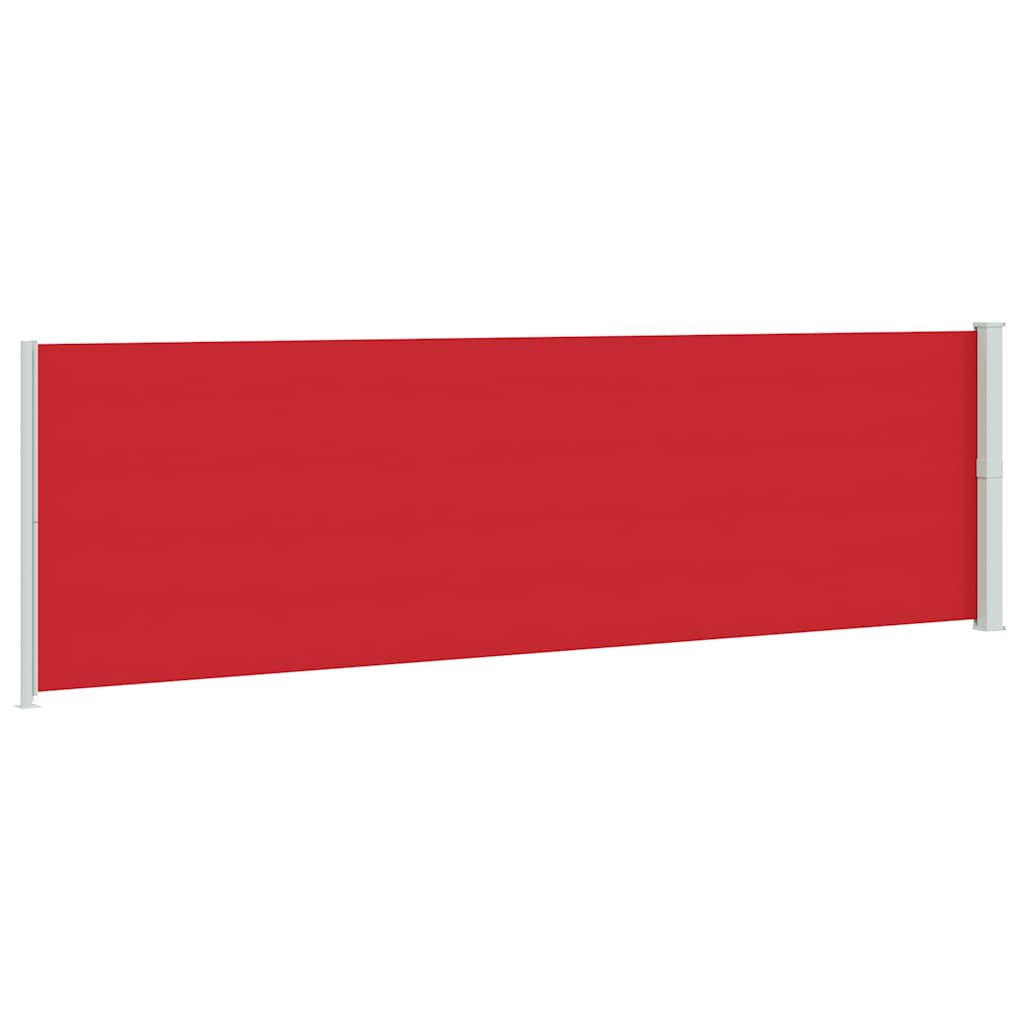 Tenda da Sole Laterale Retrattile per Patio 180x600 cm Rossa