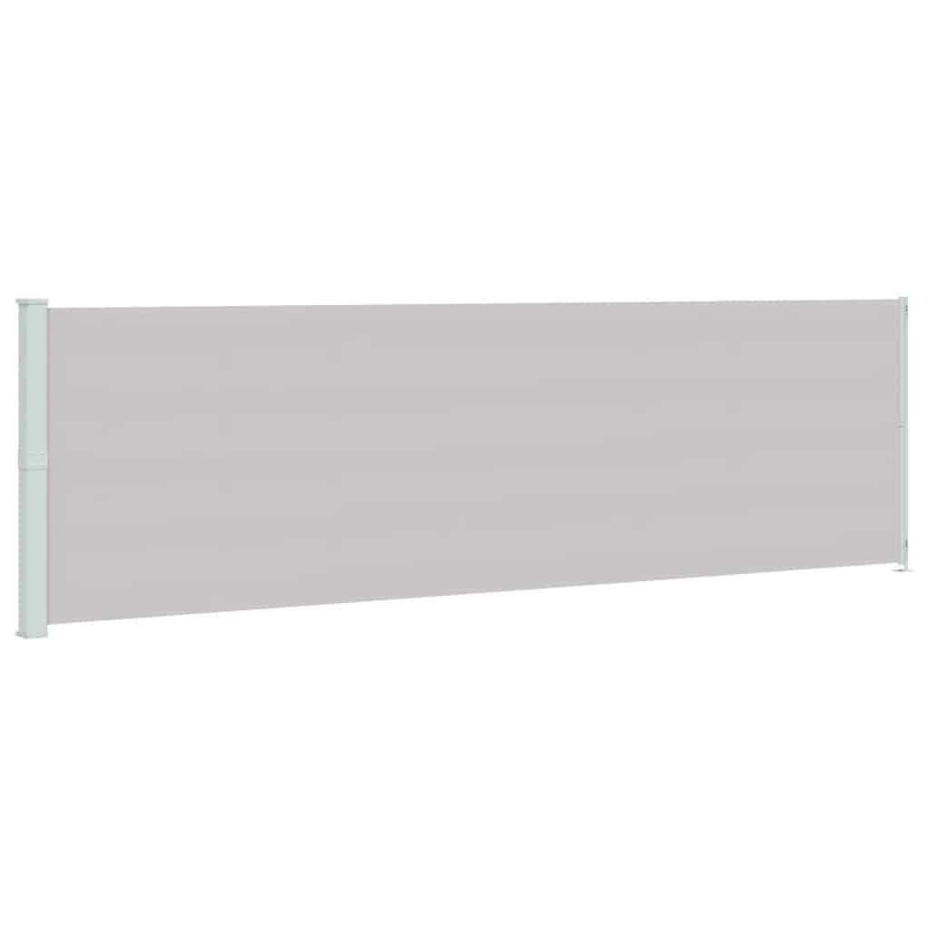 Tenda da Sole Laterale Retrattile per Patio 180x614 cm Grigia