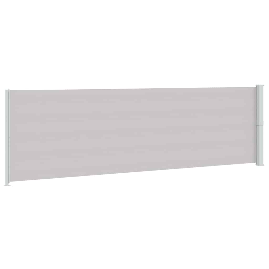 Tenda da Sole Laterale Retrattile per Patio 180x614 cm Grigia