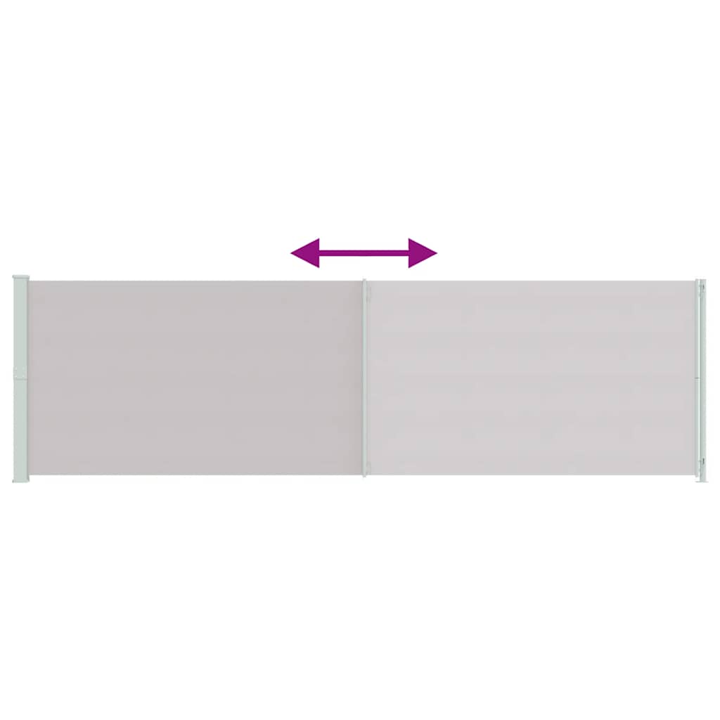 Tenda da Sole Laterale Retrattile per Patio 180x614 cm Grigia