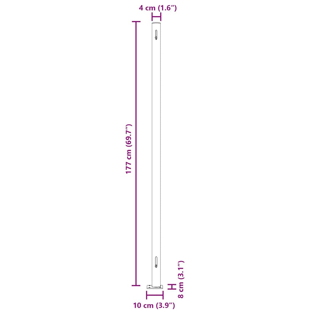 Tenda da Sole Laterale Retrattile per Patio 180x600 cm Marrone