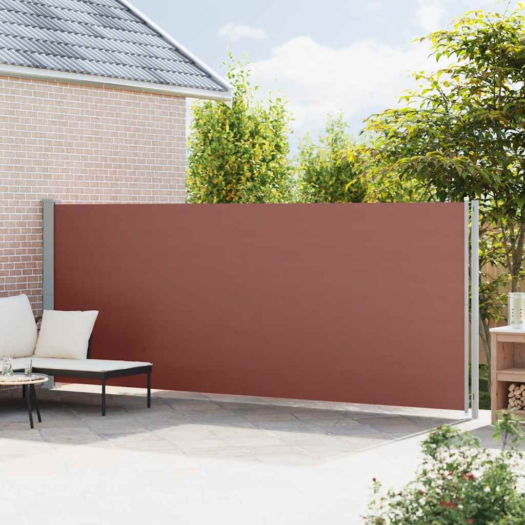 Tenda da Sole Laterale Retrattile per Patio 180x600 cm Marrone