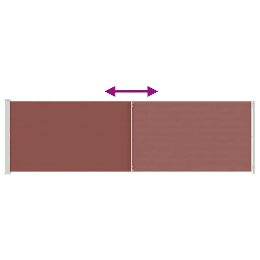Tenda da Sole Laterale Retrattile per Patio 180x600 cm Marrone