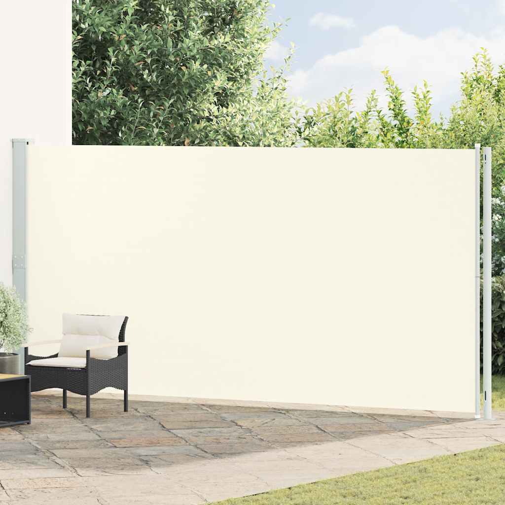 Tenda da Sole Laterale Retrattile per Patio 200x614 cm Crema