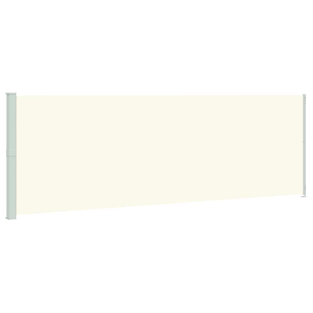 Tenda da Sole Laterale Retrattile per Patio 200x614 cm Crema