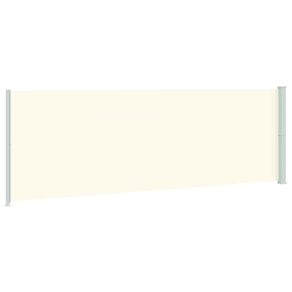 Tenda da Sole Laterale Retrattile per Patio 200x614 cm Crema