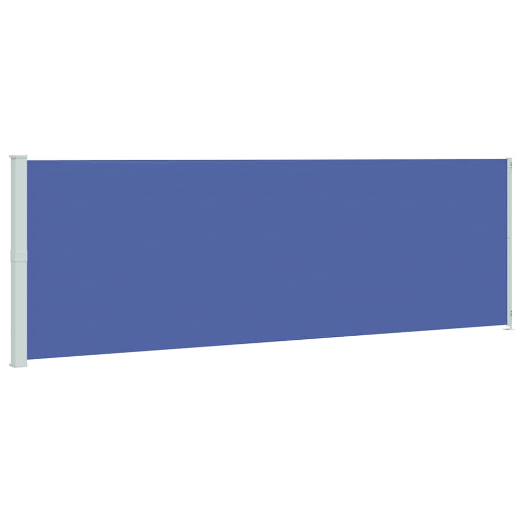 Tenda da Sole Laterale Retrattile per Patio 200x600 cm Blu