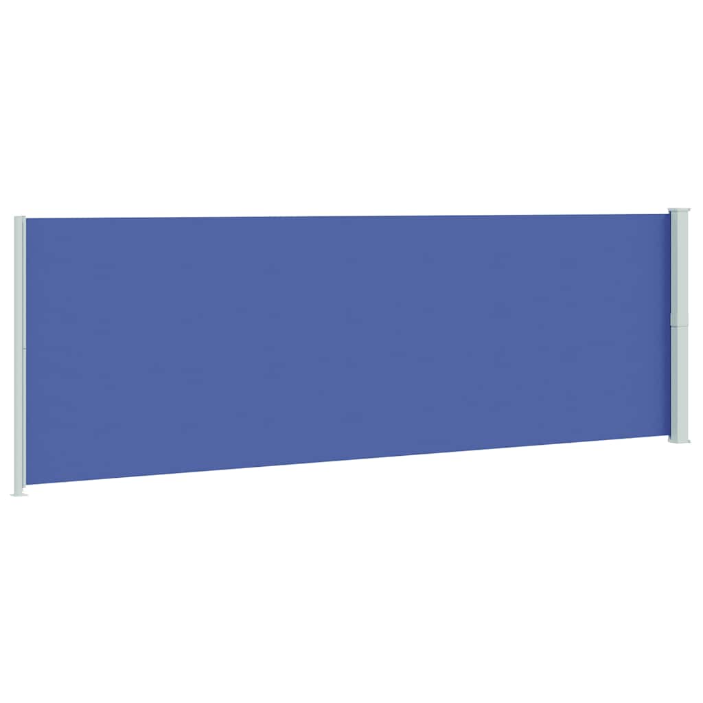 Tenda da Sole Laterale Retrattile per Patio 200x600 cm Blu