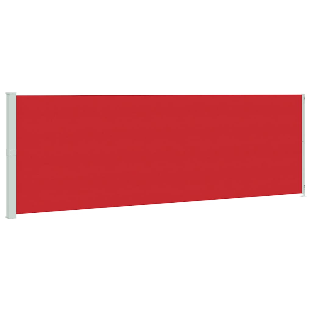 Tenda da Sole Laterale Retrattile per Patio 200x600 cm Rossa