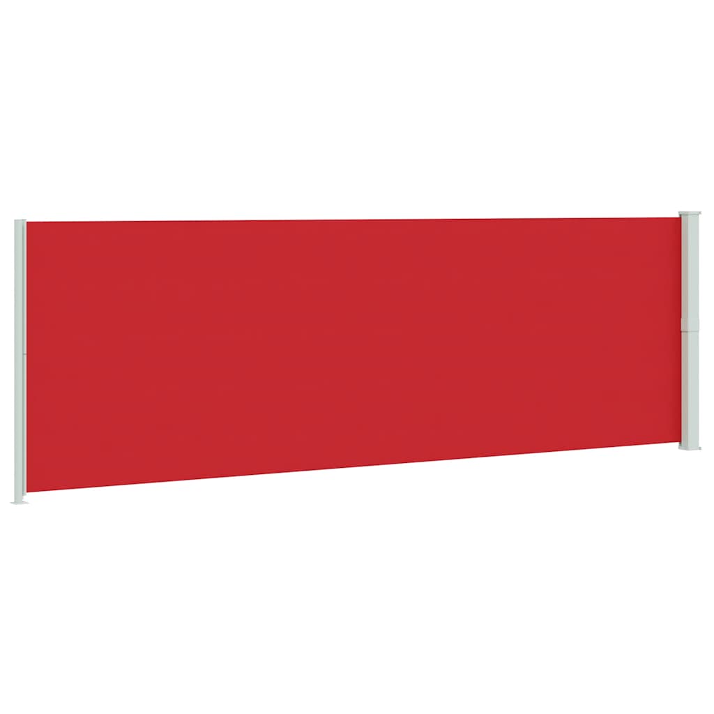 Tenda da Sole Laterale Retrattile per Patio 200x600 cm Rossa