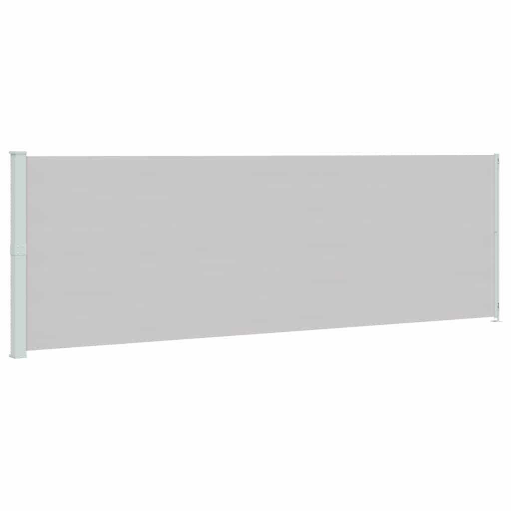 Tenda da Sole Laterale Retrattile per Patio 200x614 cm Grigia
