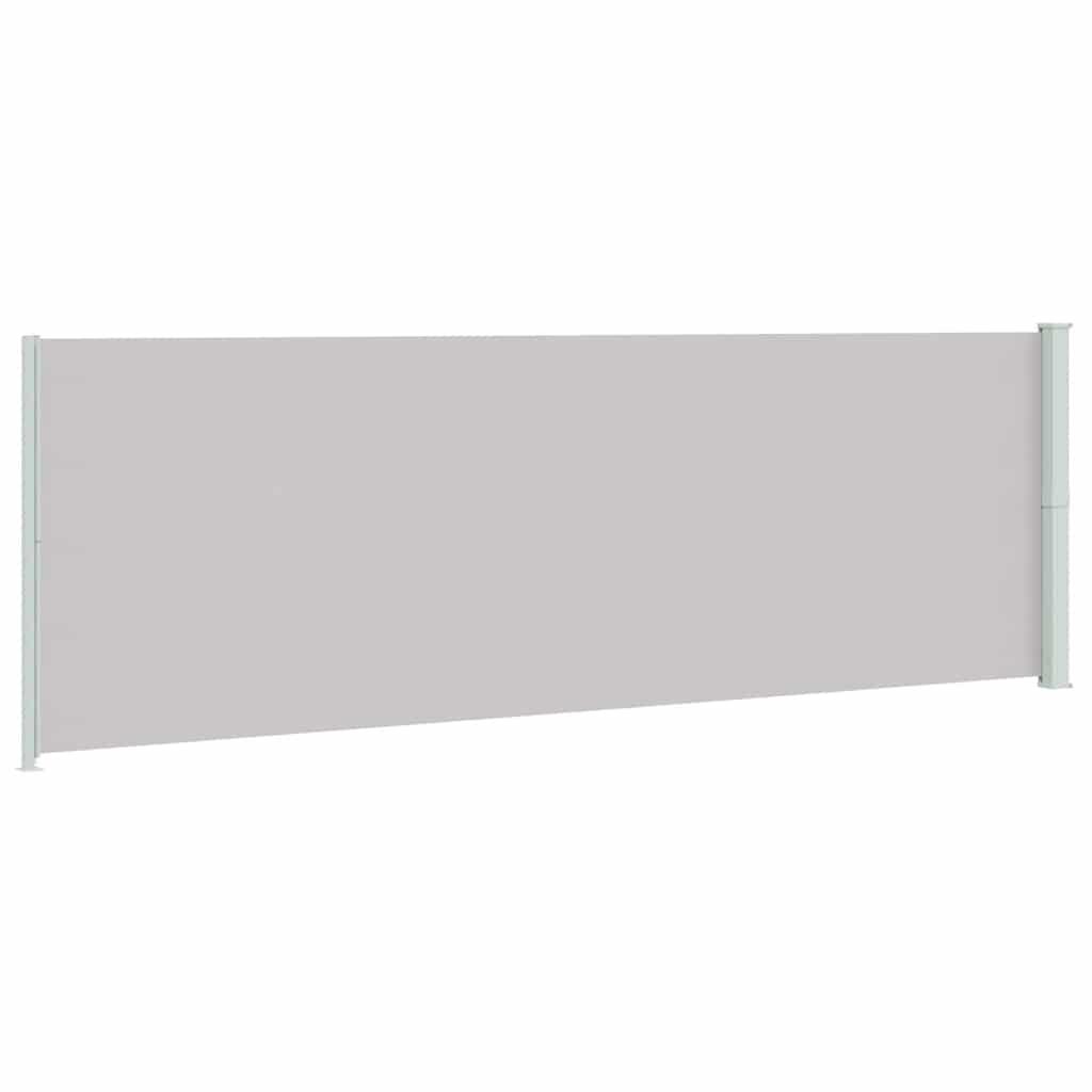 Tenda da Sole Laterale Retrattile per Patio 200x614 cm Grigia