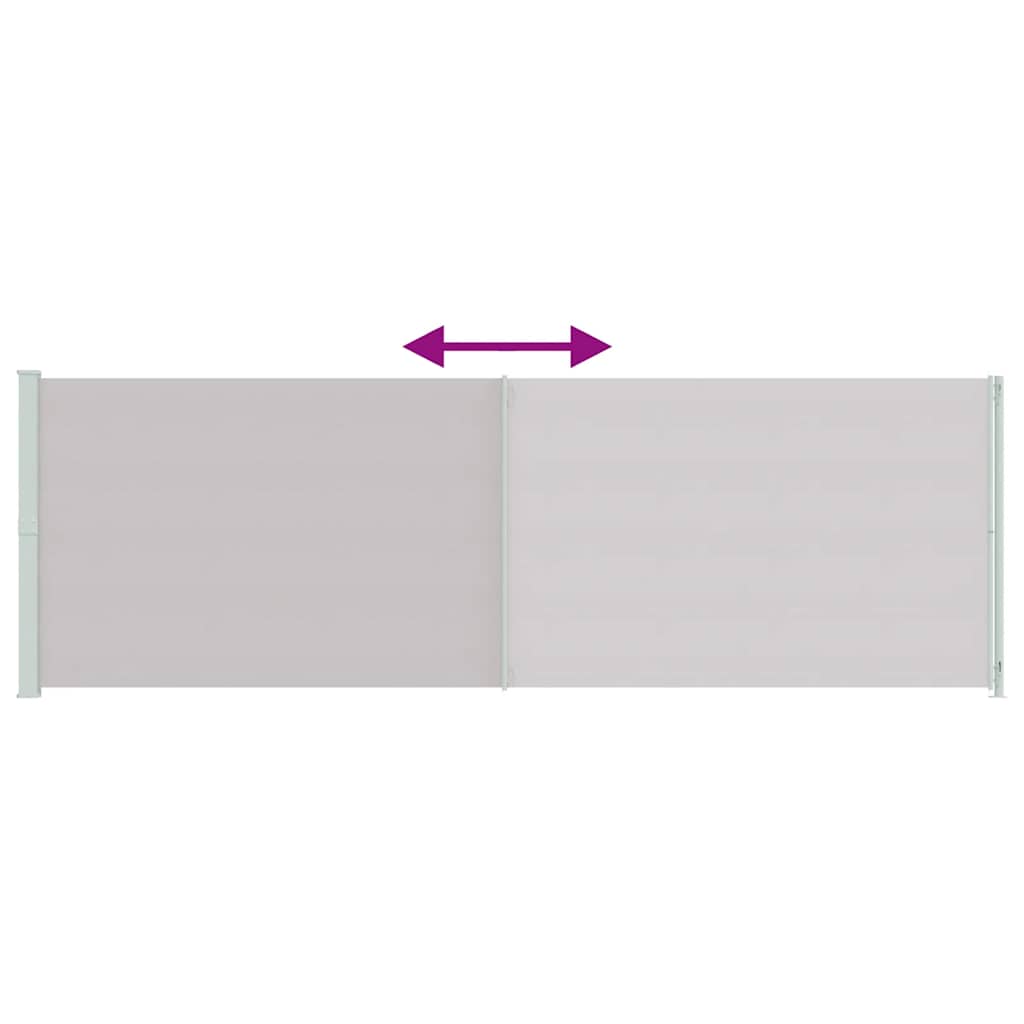 Tenda da Sole Laterale Retrattile per Patio 200x614 cm Grigia