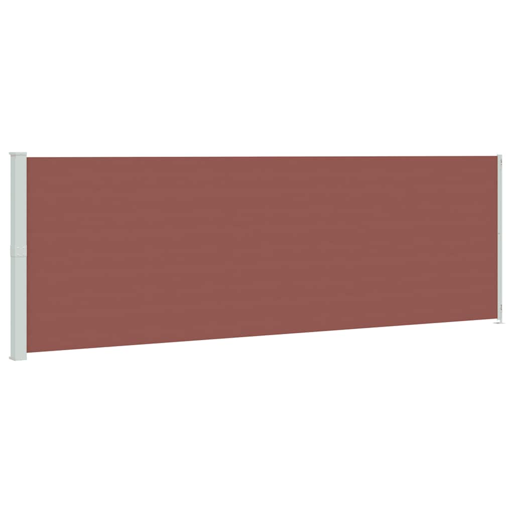 Tenda da Sole Laterale Retrattile per Patio 200x614 cm Marrone