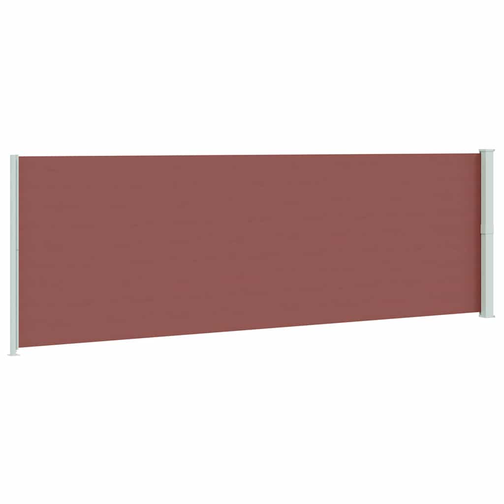 Tenda da Sole Laterale Retrattile per Patio 200x614 cm Marrone