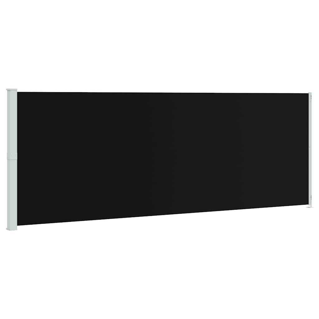 Tenda Laterale Retrattile per Patio 220x614 cm Nera