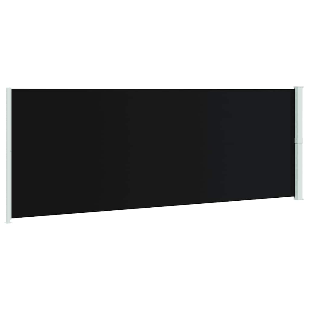 Tenda Laterale Retrattile per Patio 220x614 cm Nera