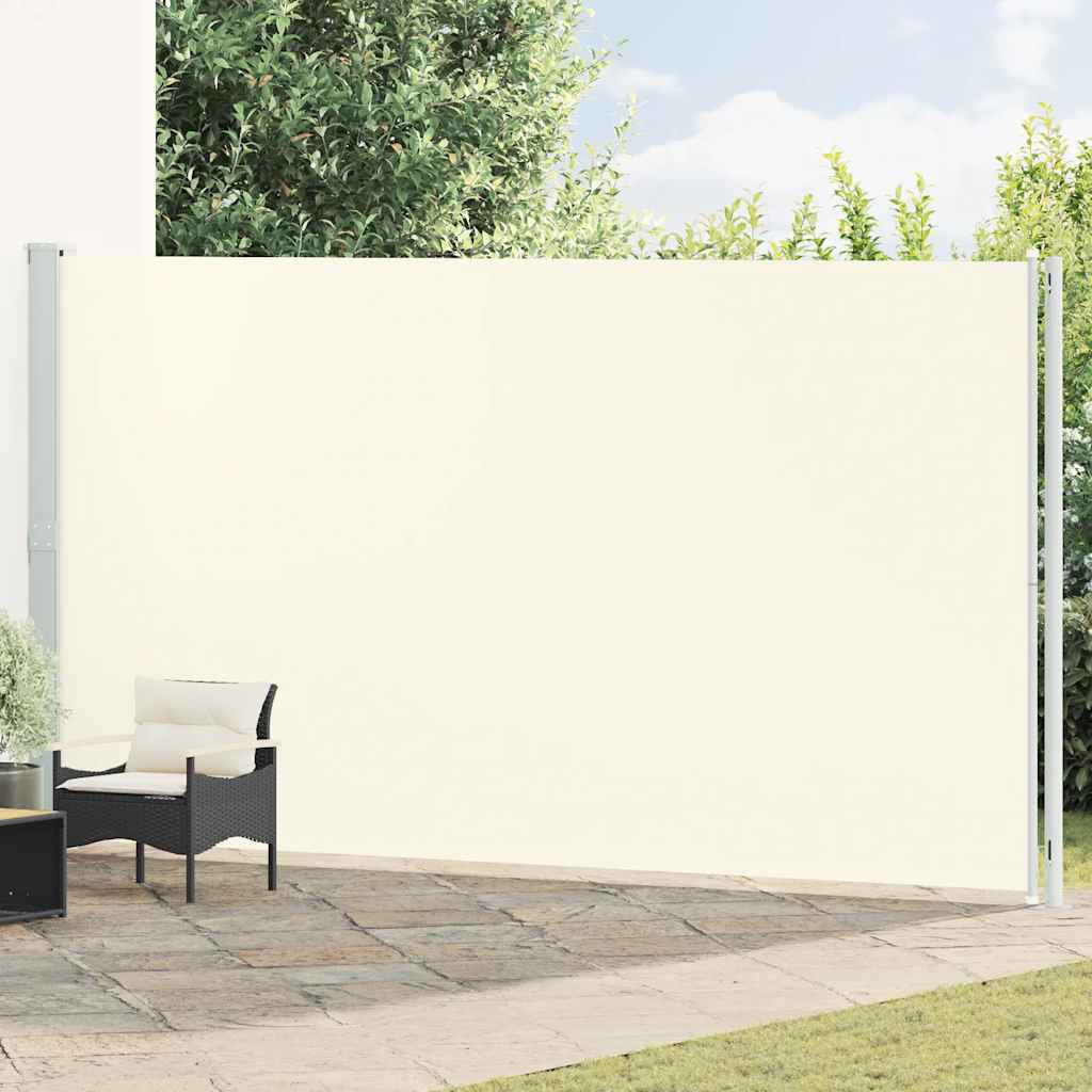 Tenda Laterale Retrattile per Patio 220x614 cm Crema