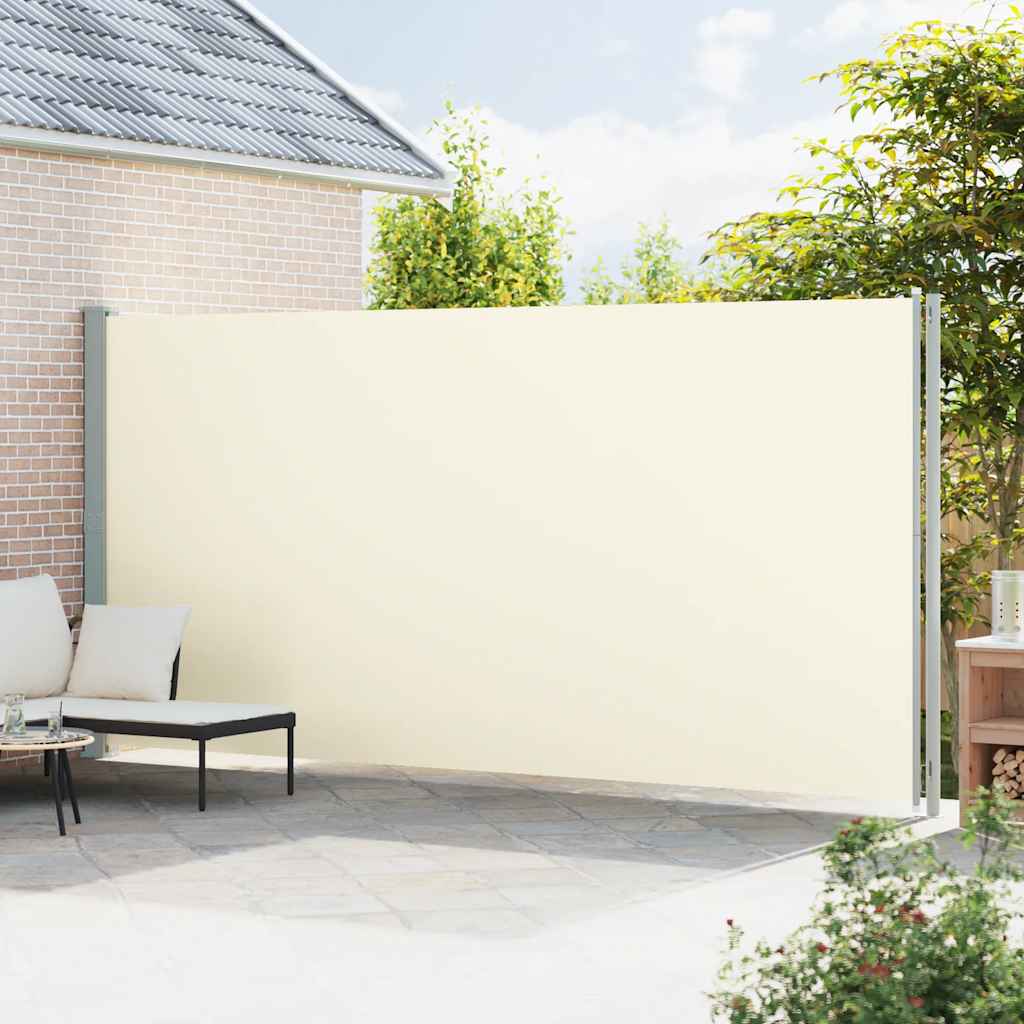 Tenda Laterale Retrattile per Patio 220x614 cm Crema
