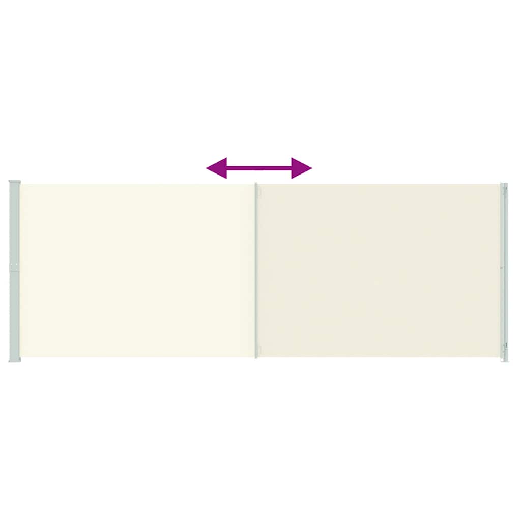 Tenda Laterale Retrattile per Patio 220x614 cm Crema