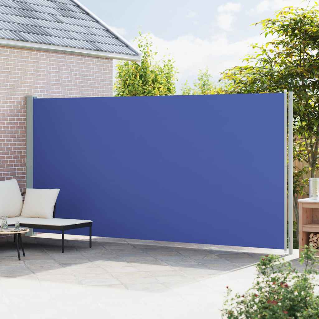 Tenda Laterale Retrattile per Patio 220x600 cm Blu
