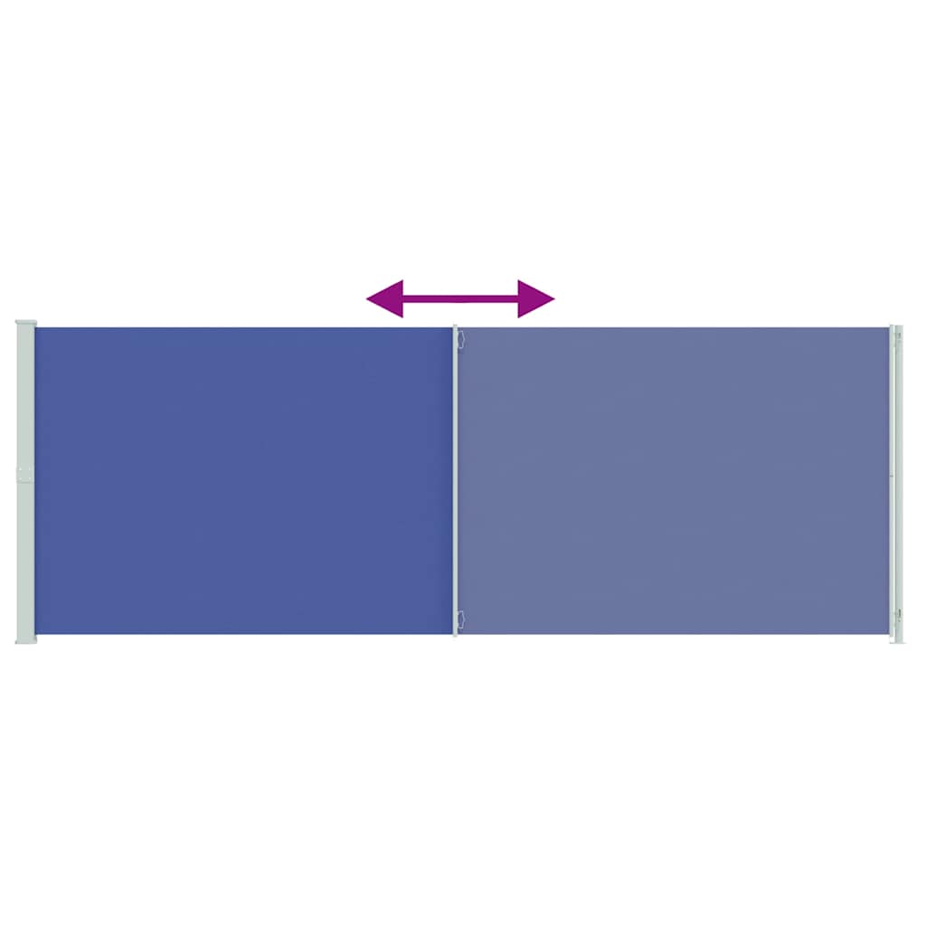 Tenda Laterale Retrattile per Patio 220x600 cm Blu