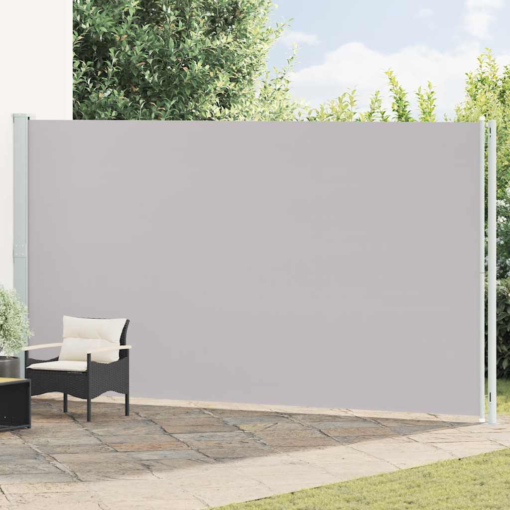 Tenda Laterale Retrattile per Patio 220x614 cm Grigia