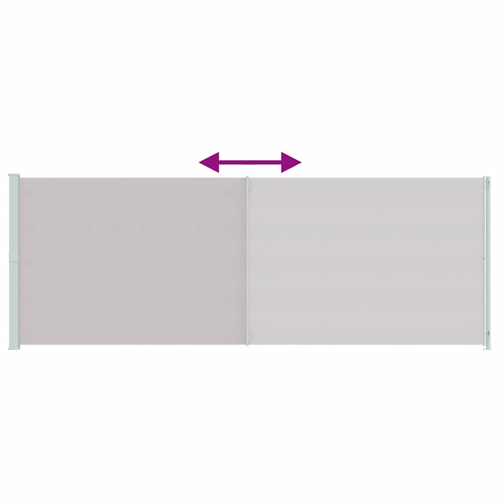 Tenda Laterale Retrattile per Patio 220x614 cm Grigia