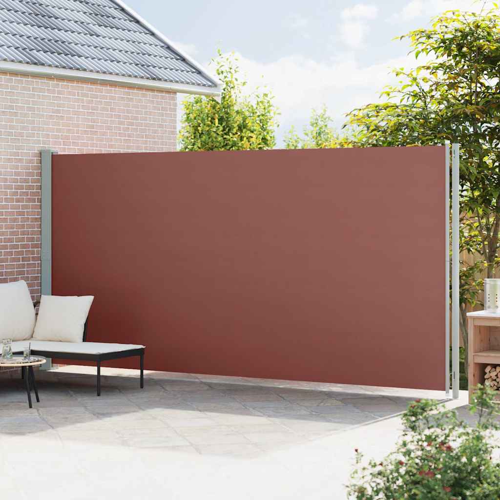 Tenda Laterale Retrattile per Patio 220x600 cm Marrone