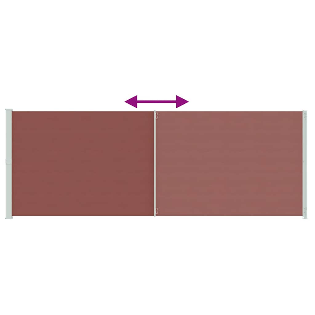 Tenda Laterale Retrattile per Patio 220x600 cm Marrone